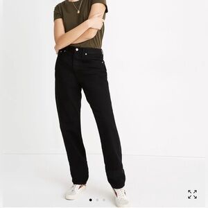 Madewell Black Dadjean 100% cotton straight leg